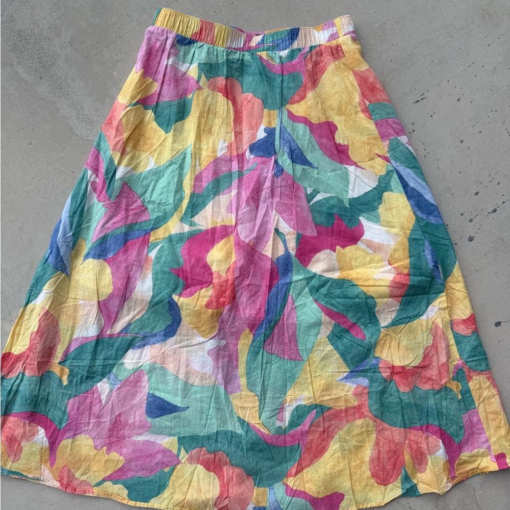 Reitmans Colorful Floral Midi Skirt